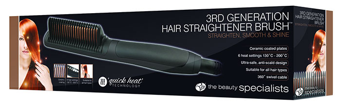 Pro hair brush strightener